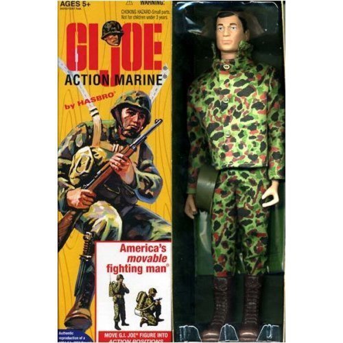 G.I. Joe Exclusive "Authentic 1964 Reproduction" 12 Inch Tall Soldier Figure - ACTION MARINE with Uniform, Hat Tag, Insignia and Field Manual