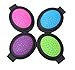 LOUISE MAELYS 4pcs Travel Folding Hair Brush with Mirror Pocket Comb Compact Mirror Brush Bulk Gift Idea