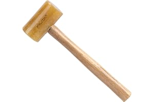 WUTA Rawhide Mallet 100% Rawhide-head Hammer for Jewelry Making Leather Craft Hammer Stamping Jewelry Leather Worker Craft Tool Good Buffering Mallet 42mm