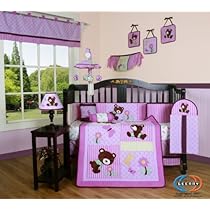 Unique Crib Bedding Boutique Girl Teddy Bear 13PCS CRIB BEDDING SET
