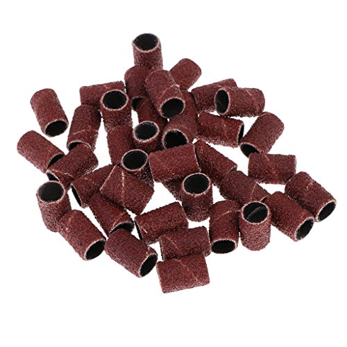 Baoblaze Professional Sanding Bands Nail Manicure Tools Sanding Bands Sleeves for Drum Mandrels Nail Drill File Machine Manicure Tool, Pack of 50, 60 80 120 180 240 320 400 600Grit - 80 Grit 12x8mm - Thumbnail 4