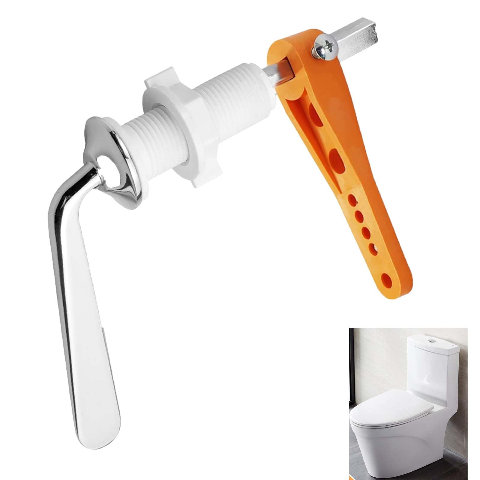 GIONAR Toilet Flush Handle Replacement, Universal Alloy Toilet Flush Lever, Cistern Lever for Toilet Tank, Durable Toilet Handle, Flush Handle Replacement for Standard Toilets