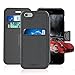 Taken iPhone 8 Leather Wallet Plastic Case with Credit Cards Slot and Metal Magnetic Clip, Apple iPhone 7 Flip Cover, Vintage and Fashion, Durable and Shockproof Holster, 4.7 Inch (Gray) 2017/2016