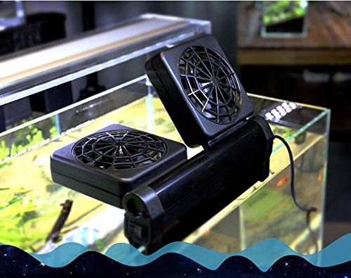 YueYueZou® Aquarium Chillers Cooling Fan, ColdWind Cooling System for Salt/Fresh Water (2 Fan)