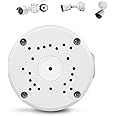 【Only Compatible with Bullet Cameras】 Universal Bullet Security Camera Mount Bracket Hide Cable, Metal Electric Enclosure, Waterproof Outdoor Camera Cover, Base Junction Box for CCTV Cams (1 Pack)