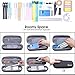 Aiscool Big Capacity Pencil Case Pen Pouch Holder Bag Stationery Box Large Storage EVA Hard Shell for School Supplies Office Stuff(Black)