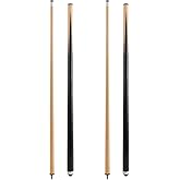 HMQQ 42/48/58 Inch 2-Piece Pool Cue Sticks, 17/18/20 oz, 2/4 Pack | 13mm leather tips with size, weight and pack options for beginners, adults, home tables, bars and practice.