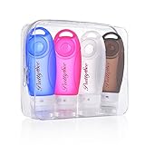 Uarter Travel Bottle Leakproof Squeezable Silicone Containers TSA Approved for Shampoo Conditioner Lotion Toiletries, 89ML, Set of 4