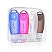 Pretty See Travel Bottle Silicone Leak Proof Squeezable and Refillable Containers TSA Approved BPA Free for Shampoo Conditioner Lotion Toiletries with Travel Bag (3.3 OZ, Set of 4)