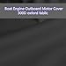 COCO Yacht Boat Engine Outboard Motor Cover Up to 50-115 Horsepower-Trailerable Heavy Duty Water, Mildew, and UV Resistant with Thick Polyester Fabric (Black, 50-115)