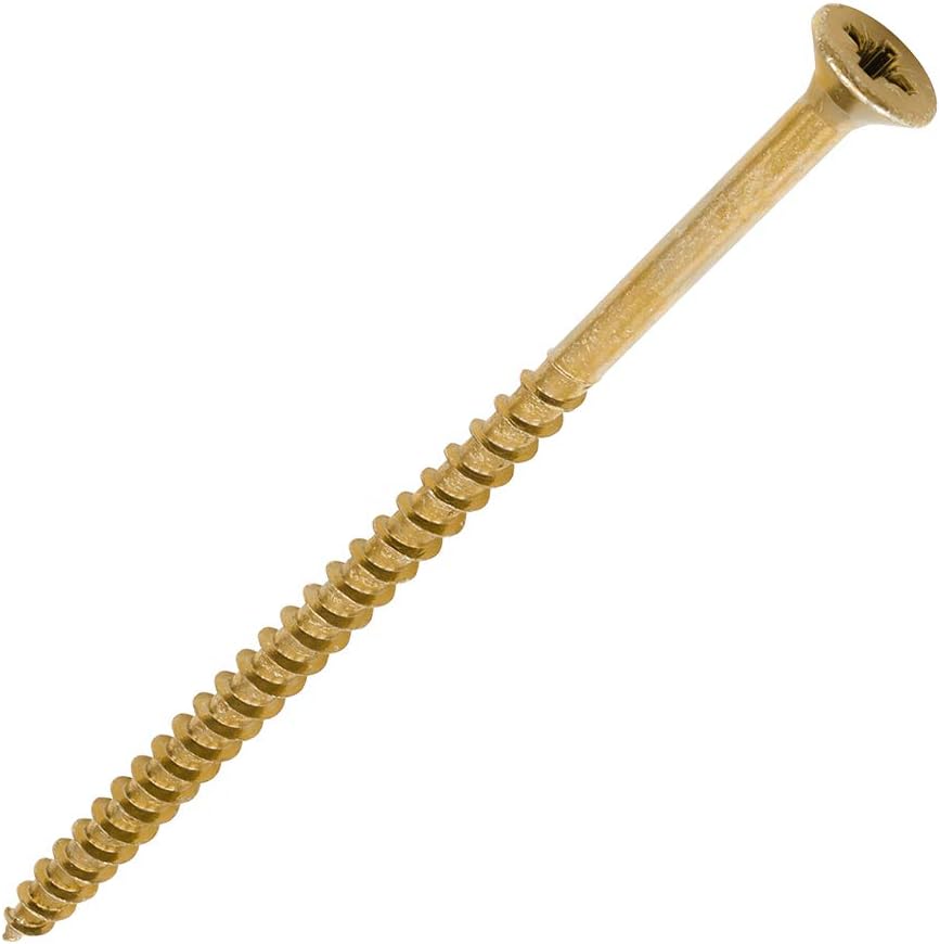 TIMCO Solo Chipboard & Woodscrews - PZ - Double Countersunk - Yellow - 5.0 x 100mm - Box of 100
