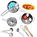 Joyin Toy Stainless Steel Pretend Play Kitchen Play Food Pots and Pans and Tea Party Set for Kids-12 pcs