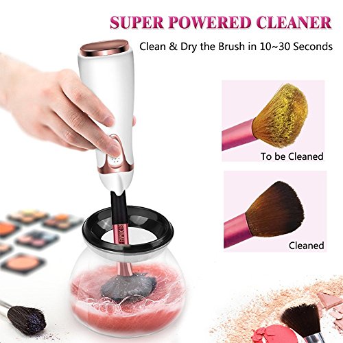 Vech Pro Makeup Brush Cleaner & Dryer Kit - The Best Professional Makeup Brush Cleaning Tool: Washing and Drying All Cosmetic Make Up Brushes in 30 Seconds - Natural Cleaning Solution for Makeup Brush