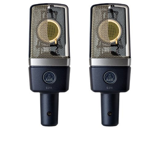 AKG 3185X00110 Matched Pair Stereo Set Professional Large-Diaphragm Condenser Microphones
