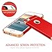 iPhone 5S case, iPhone SE Case, Vansin 3 In 1 Ultra Thin and Slim Hard Case Coated Non Slip Matte Surface with Electroplate Frame for Apple iPhone 5, iPhone 5S, iPhone SE -- Red & Gold
