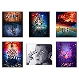 Stranger Things Netflix Poster Prints - Set of Six 8x10 Season Two Photos - Featuring Millie Bobby Brown as Eleven, Dustin, Mike, Lucas, Will
