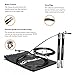 Speed Jump Rope - Premium Heavy Duty Adjustable Speed Rope- Lightweight, Solid Aluminum Handles & Ball Bearing- Smooth Crossfit Jump Rope- Extra Cable, Travel Bag & Ebook- Double Unders Game Changer