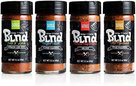 Kitchen Crafted Blnd 100% Natural Non-GMO "Fire Up The Grill" Spice Combo Pack, Gluten Free, Pack of 4