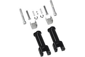 WOWTK Left and Right Passenger footpeg supports for Harley Softail Models 2018-2025 Deluxe Fat Boy Heritage Sport Glide Softail Slim Street Bob Breakout Low Rider models,Gloss Black