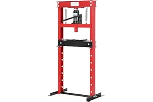 Hydraulic Press, 20 Ton Heavy-Duty Shop Press, Adjustable Garage Floor Shop Bearing Press with Stamping Plates for Garage Ben