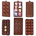 6 Pack nonstick value pack molds of Baby Toys, Smiley Face, Dinosaur, Animal Zoo, Lion and Friends Silicone baking molds for Candy Chocolate Soap