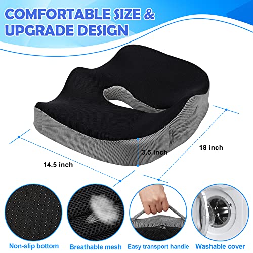 Memory Foam Seat/Chair Cushion for Relieves Back, Sciatica Pain