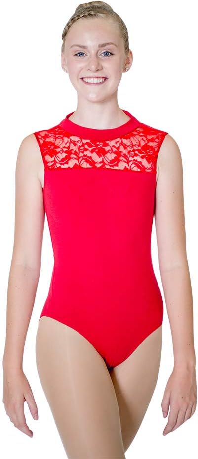 HDW DANCE Women Ballet Dance Leotard Lace Turtle Neck Sleeveless …