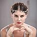 Unicra Wedding Headband Gold Hair Accessories with Sequins Shinning Headpiece for Women and Girls Gold