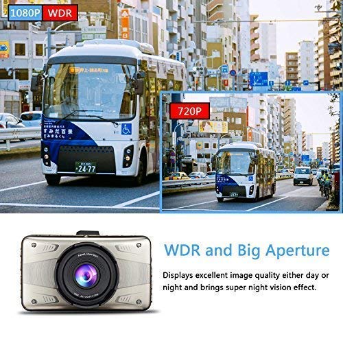 Dash Cam - ANNKOO AD02 3.0" Screen Full HD Display 1080P 1296P 170Â° Wide Angle HDR Dashboard Camera Car DVR Vehicle with Parking Monitoring, G-Sensor, WDR, Loop Recordingï¼ŒMetal Case