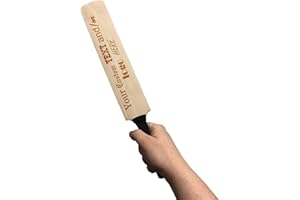 15" Mini Toy Wooden Signature Cricket Bat with Custom Customized Engraving Personalized Gift - Autograph Bat - Miniature Cric