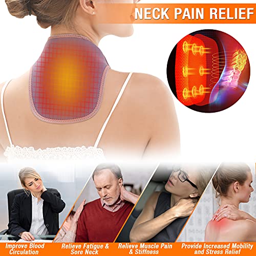Heating Pad for Neck Pain & Stiffness Relief, USB Heated Neck Wrap, 3