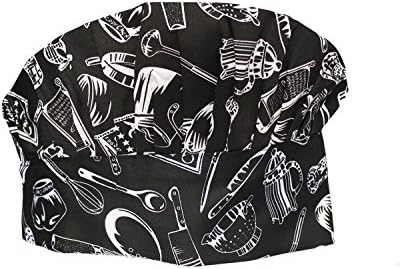 Drewliet Modern Kitchen Cooking Lightweight Adjustable Personalized Mushroom Poly/Cotton Professional Chef Hat, Chef Hats For Adults Knife Fork