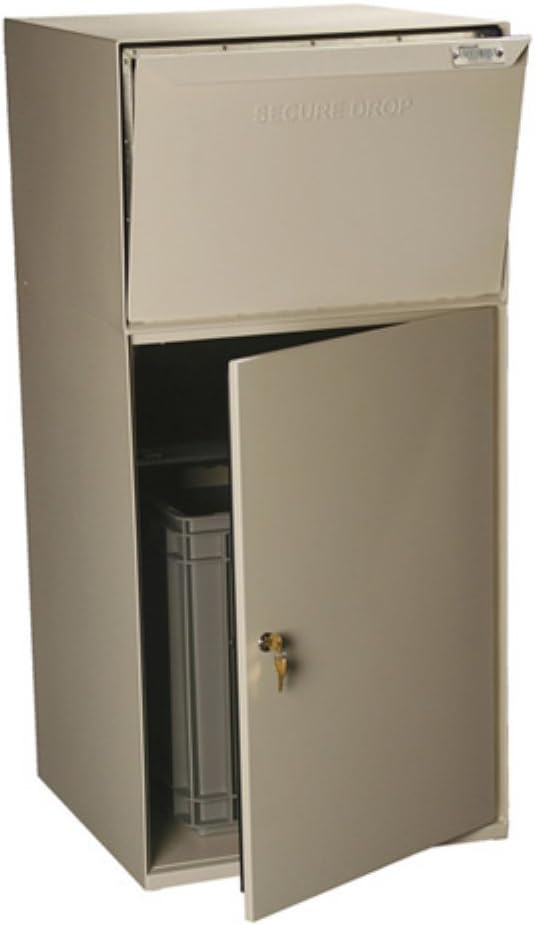 dVault® Collection Vault DVCS0023 Secure Collection and Package Drop with Removable Tote (Sand)