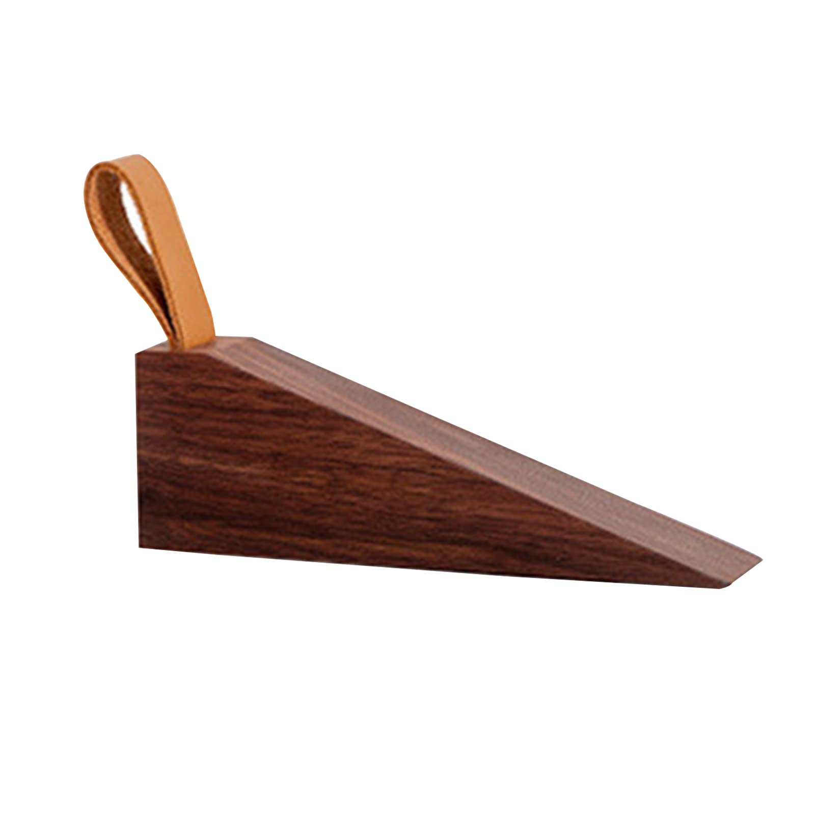 SuKeYuan 1 Pcs Door Stopper Non-Slip Wooden Door Wedge Wedges Fingers Protector for Bedroom, Kitchen, Office Doors（Walnut）