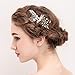 Oureamod Flower Hair Combs Wedding Hair Accessories Bridal Headpiece (Vintage leaves)