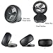 LIVSTON Portable Fan, Battery Operated USB Table Fan 6 Inch Black Mini Desk Turbo Fan Personal Fan by
