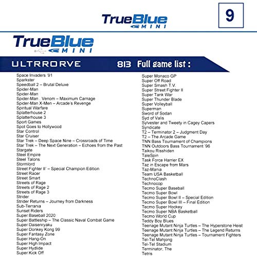 True Blue Mini Ultradrive Pack 813 Games for Genesis / MegaDrive Mini (Ultradrive Pack)