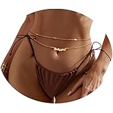 Belly Body Chain for the Waist Layered Gold Belly Chains Constellation Letter Waist Jewelry for Women Beach Body Jewerly Sexy Summer Layered Waist Chain (Baby Girl)