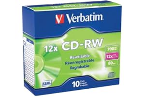Memorex Blank Cd-Rw 4x Standard 80 Min 700 Mb Shrinkwrapped 10/Pack