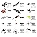44 Pieces Plastic Realistic Bugs - Bug Toys Insects with Fake Spiders, Gecko, Flies And Bat And Other Plastic Fake Animals For Halloween Party Favors Decorations Camera Props