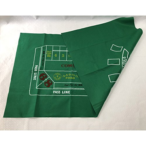 YH Poker Blackjack and Craps 2-Sided Casino Table Felt Layout - Thumbnail 3