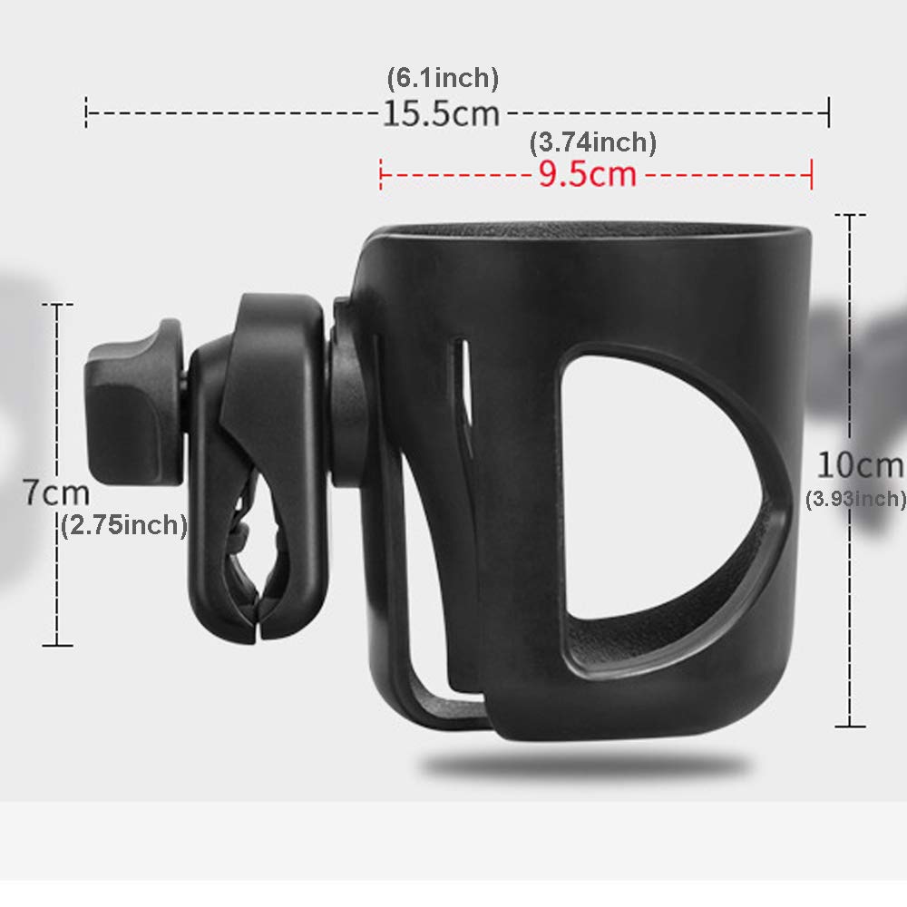 Adjustable Stroller Cup Holder, Rotating Cup Holder, Non-Slip Bike Cup Holder, Wheelchair Cup Holder, Universal Baby Bottle Holder Fits Every Vista, Curz, and Minu Model: Baby