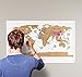 Deluxe Scratch Off World Map - Colorful Travel Poster with Global Countries and US States. Track and Share Your Adventures. Includes Bonus Precision Pen, Scratcher and E-Book - Perfect for Travelers