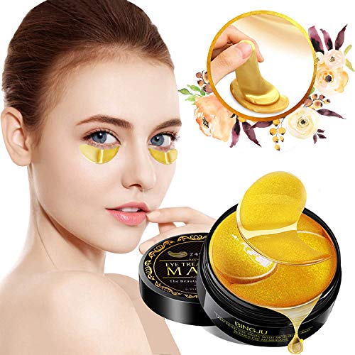 Under Eye Collagen Patch, Acessorz 24K Gold Eye Mask, Anti-Age Under Eye Masks Gel Pads for Puffy Eyes & Eye Bags, Dark Circles and Wrinkles, Deep Moisturizing Improves Elasticity – 30 Pairs