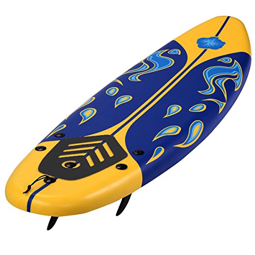 Grande Juguete 6' Surfboard Surf Ocean Beach Foamie Boards Great For All Surfing Skill Levels (Orange)