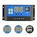 PWM 40A Solar Charge Controller,Intelligent USB Port Display 12V/24V Auto Charge Regulator