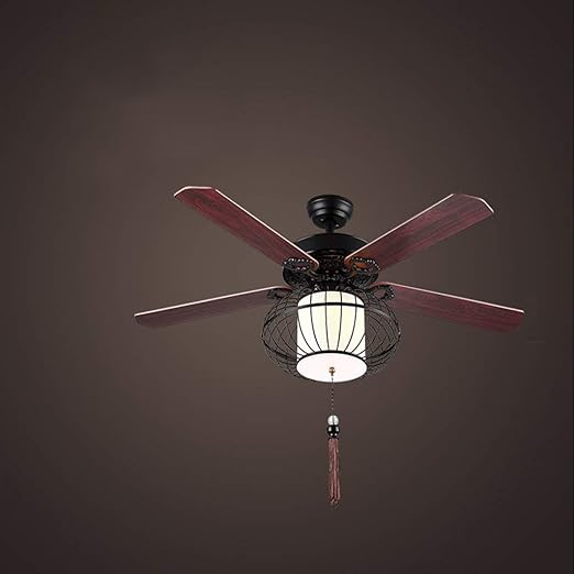 Wenyao Ceiling Fan Retro Restaurant Ceiling Fan Mediterranean