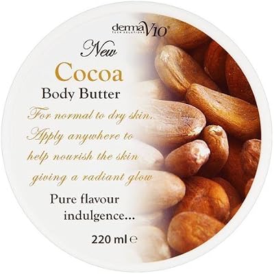 Derma V10 Cocoa Body Butter 220ml Hydrating Moisturising Rich Cream