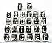 Yeshine 26pcs Silver Plated Triangle A-z Initial Alphabet/Letter Spacer Bead Charm for Snake Chain Bracelet and DIY Bracelet Necklace Jewelry Making 26 Pcs Assorted