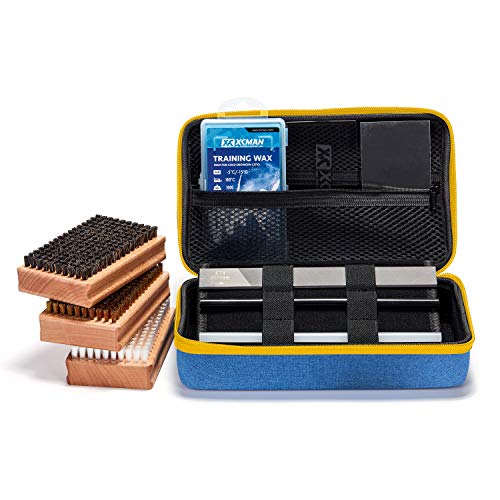 XCMAN Ski and Snowboard Waxing and Tuning Kit with Wax Brush Box for
